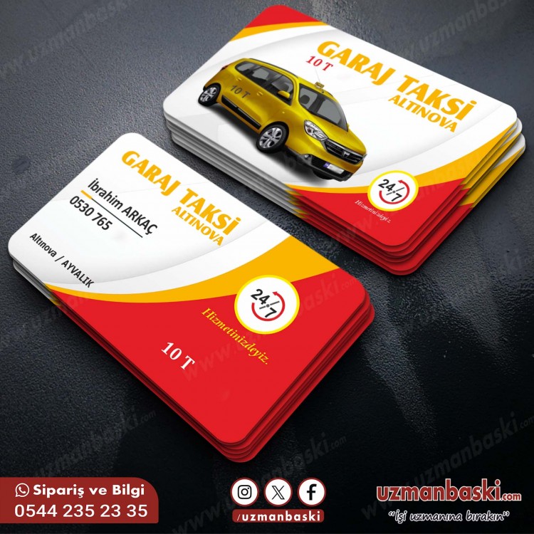 7/24 Hızlı Ulaşım Taksi Kartvizit