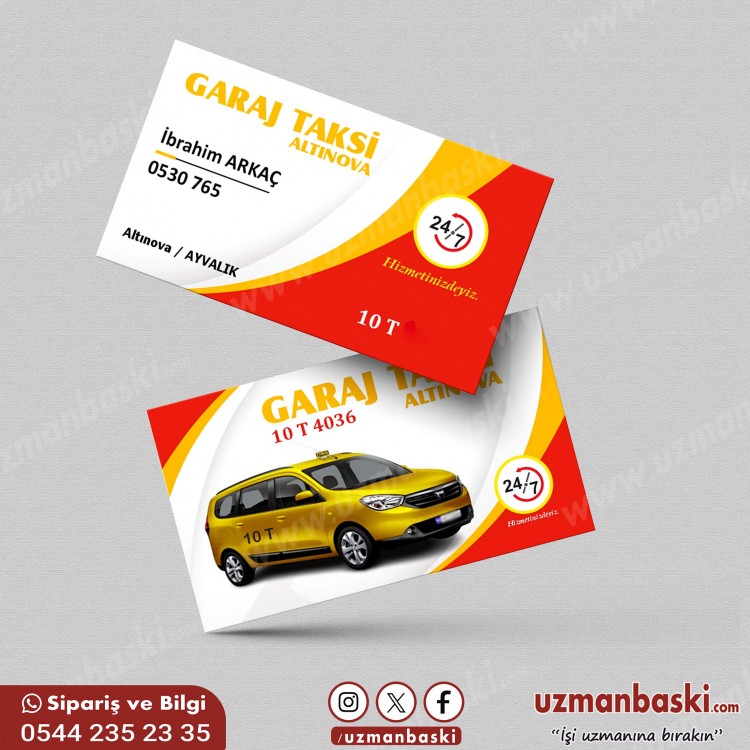 7/24 Hızlı Ulaşım Taksi Kartvizit