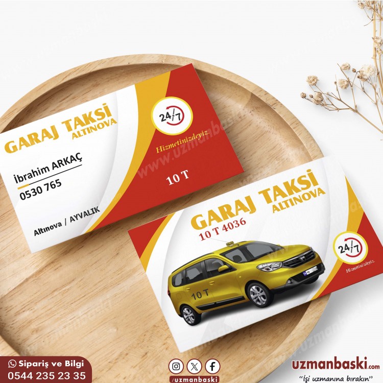 Taksi Kartvizit Tasarımı Taksi kartvizit tasarımı örneği