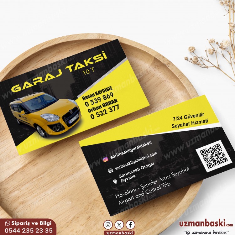 Taksi Kartvizit Tasarımı Taksi kartvizit tasarımı örneği