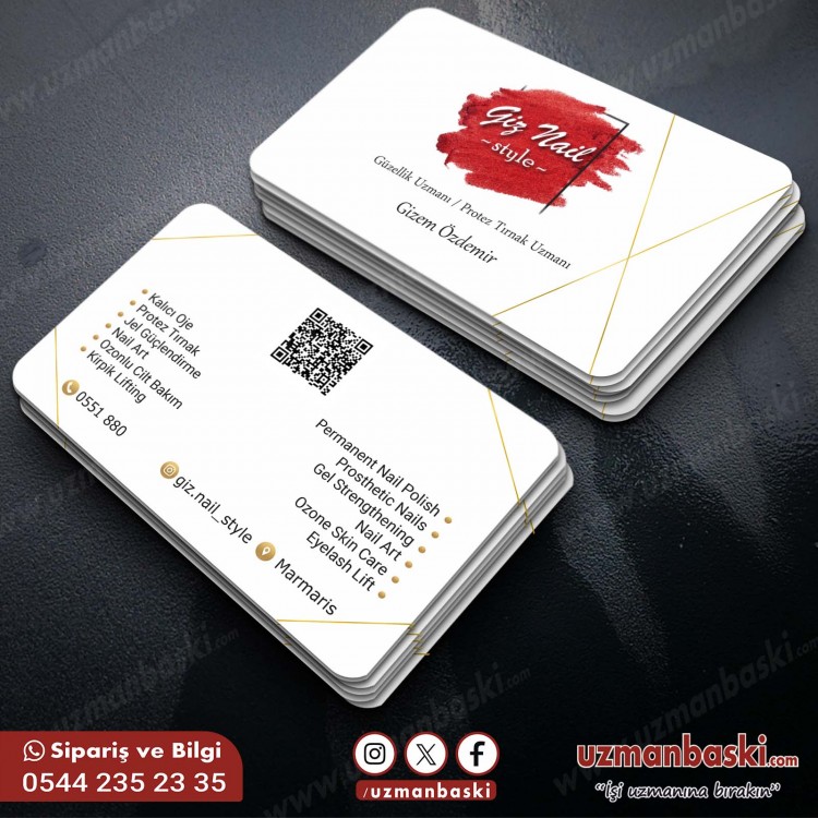 Güzellik ve Protez Tırnak Uzmanı Kartvizit Örneği Güzellik ve Protez Tırnak Uzmanı Kartvizit Örneği
