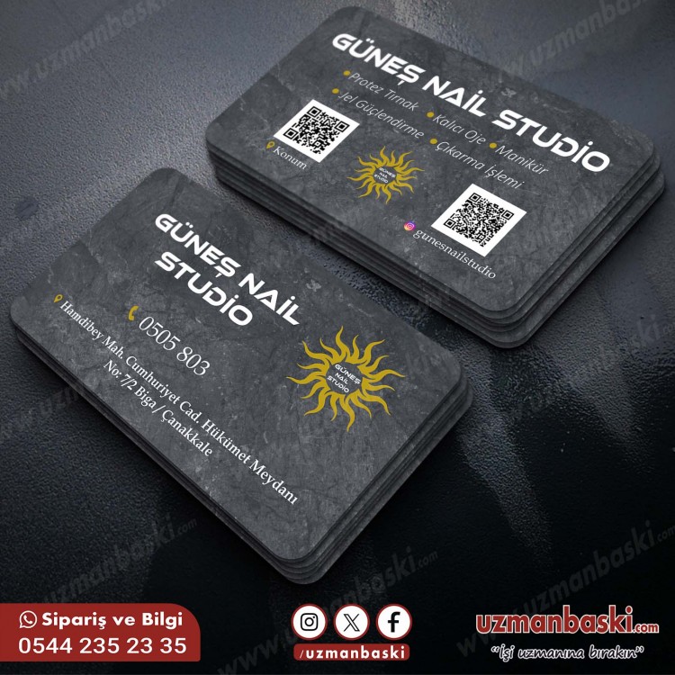 Nail Studio Kartvizit Tasarım Örneği Nail Studio Kartvizit Tasarım Örneği