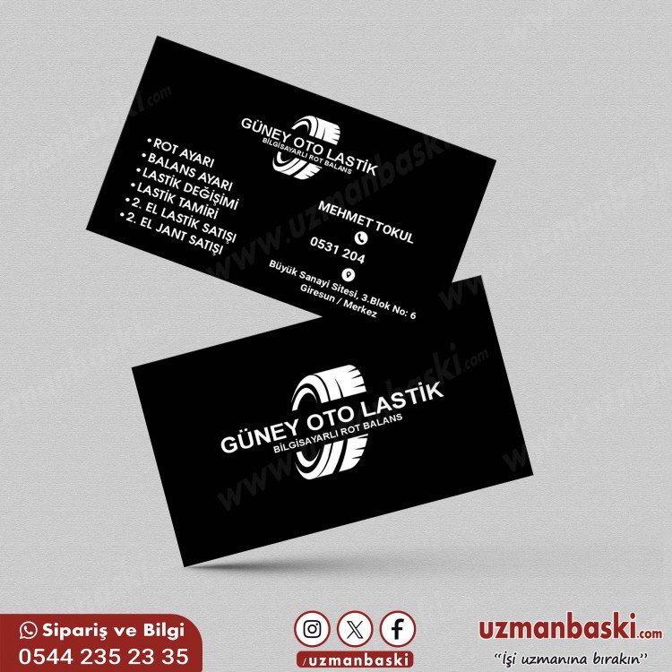 Oto Lastik Kartvizit Tasarımı Oto Lastik Kartvizit Tasarımı