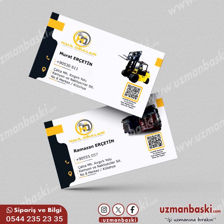 Nakliyat Kartvizit Örneği Nakliyat ve taşımacılık kartvizit tasarımı