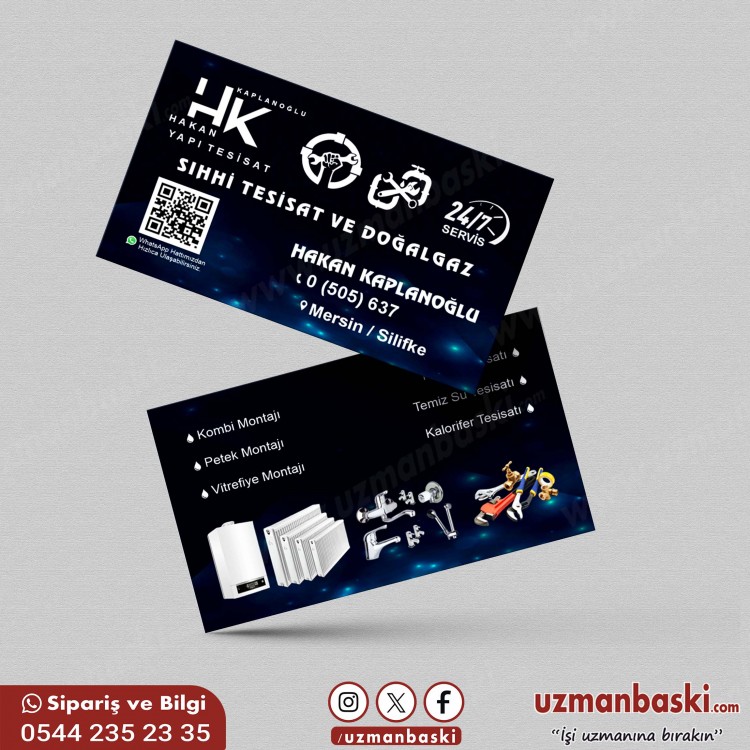 Yapı Tesisat Kartvizit Tasarım Örneği Yapı Tesisat Kartvizit Tasarım Örneği