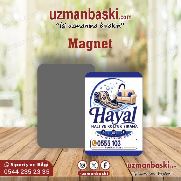 Halı ve Koltuk Yıkama Magnet Tasarımı