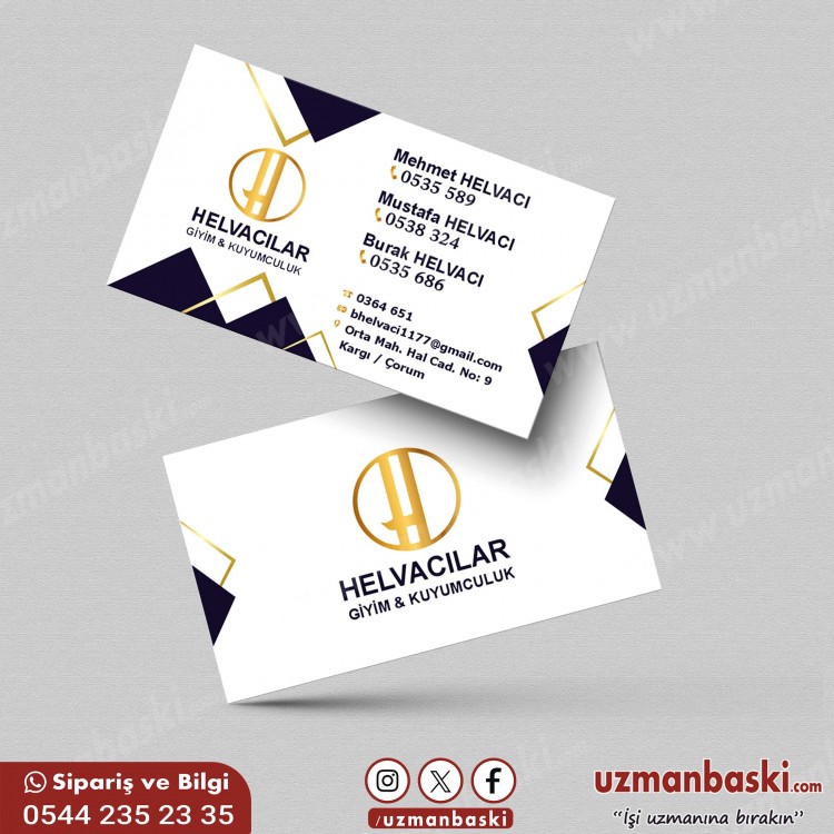 Şık ve Zarif Kuyumcu Kartvizit Tasarımları Kuyumcu kartviziti tasarımı