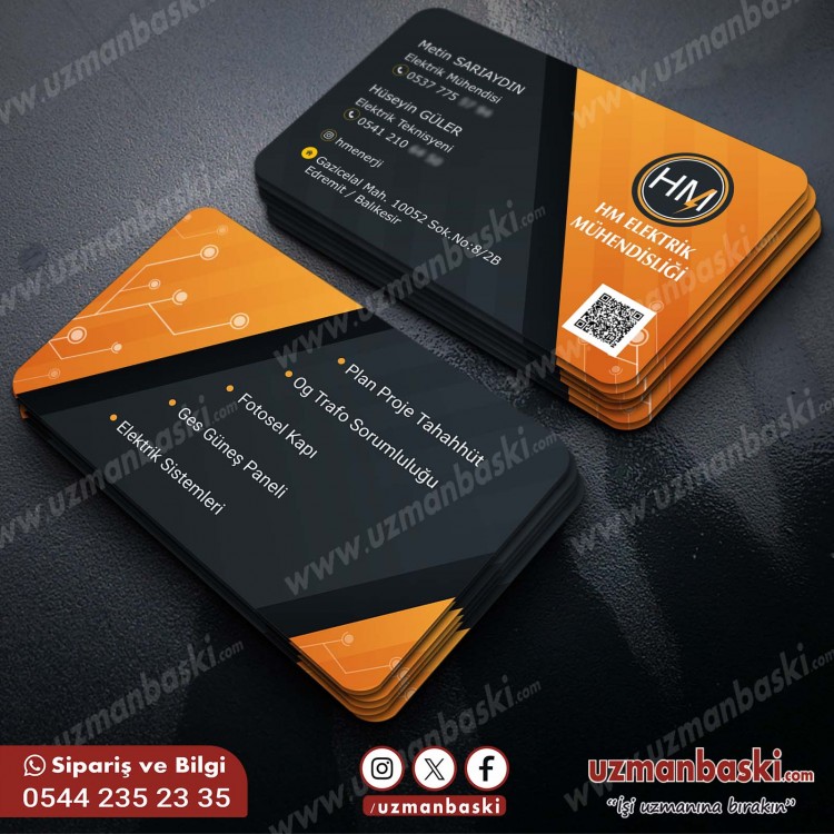 Elektrik Mühendisi Kartvizit Tasarım Örneği  Elektrik Mühendisi Kartvizit Tasarım Örneği