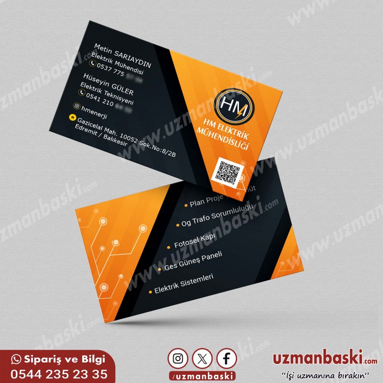 Elektrik Mühendisi Kartvizit Tasarım Örneği  Elektrik Mühendisi Kartvizit Tasarım Örneği