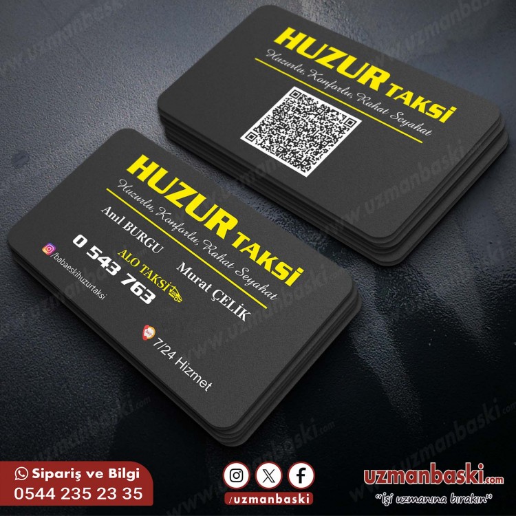 7/24 Güvenilir Hizmet Taksi Kartvizit Örneği  