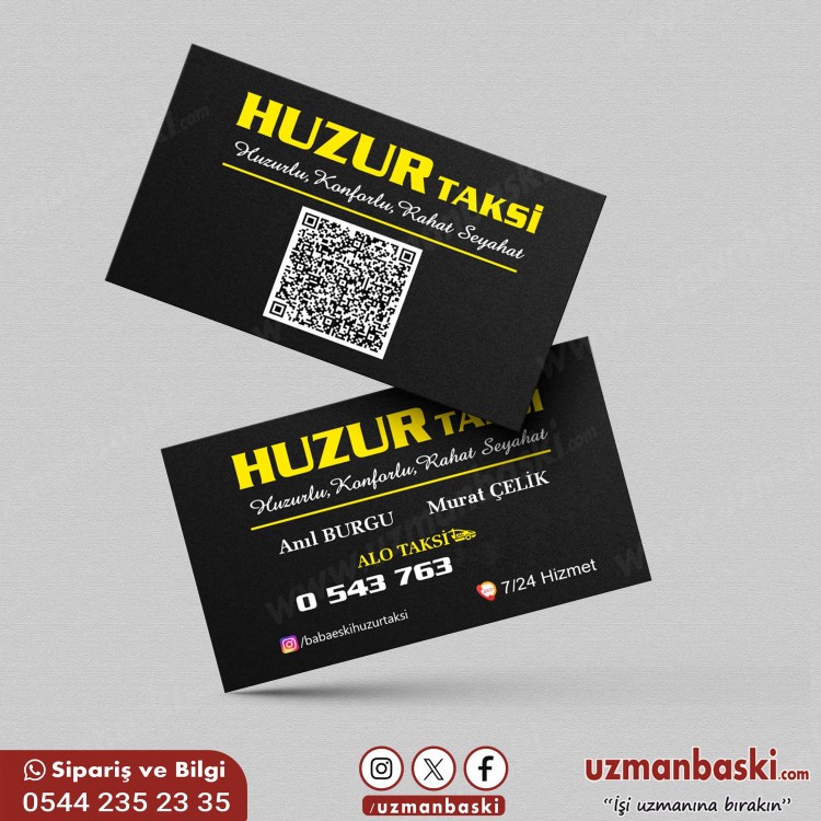 7/24 Güvenilir Hizmet Taksi Kartvizit Örneği  