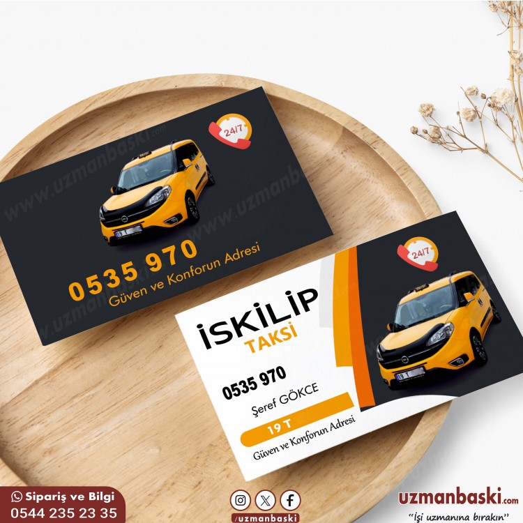 Taksi Kartvizit Tasarımı Taksi kartvizit tasarımı örneği