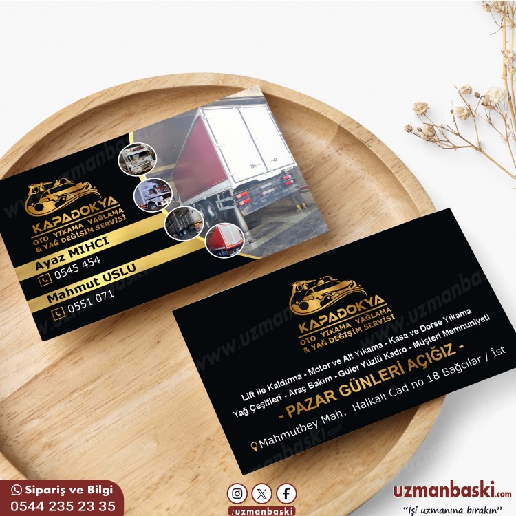 Oto Temizlik ve Bakım Kartvizit Örneği