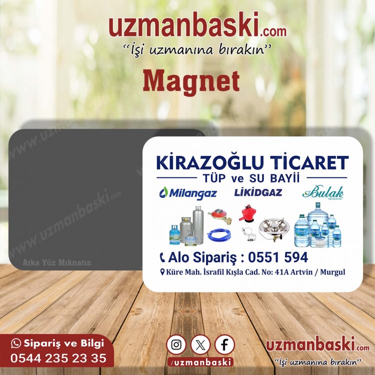 Su ve Tüp Bayii Kartvizit Tasarımı