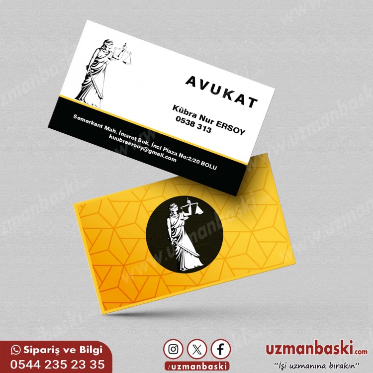Gold Beyaz Şık Avukat Kartvizit Tasarımı Gold Beyaz Şık Avukat Kartvizit Tasarımı