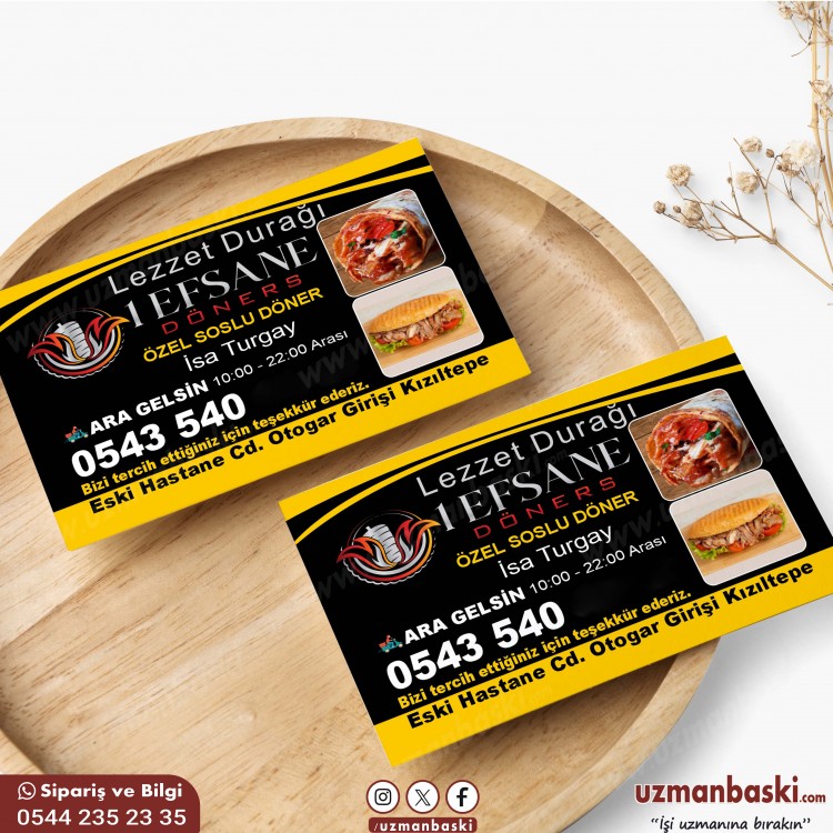 Dönerci Fast Food Kartvizit Tasarımı Dönerci Fast Food Kartvizit Tasarımı