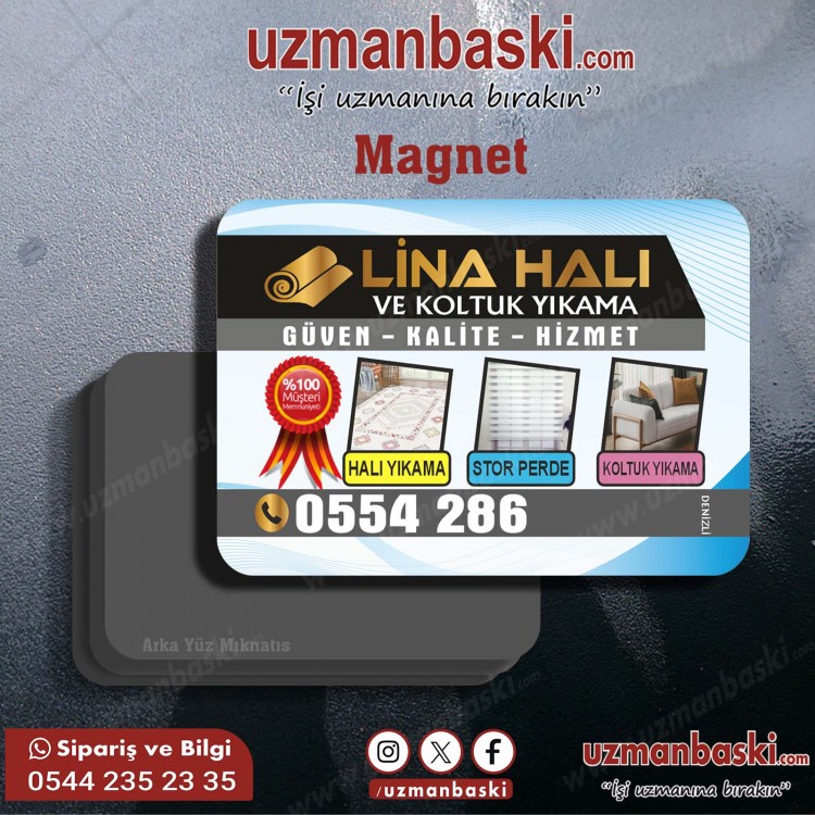 Halı ve Koltuk Yıkama Magnet Örneği Halı ve Koltuk Yıkama Magnet Örneği