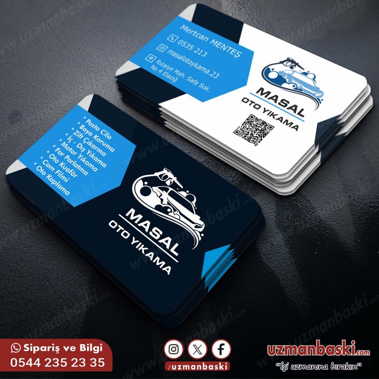 Oto Kuaför Kartvizit Örneği  Oto Kuaför Kartvizit Örneği