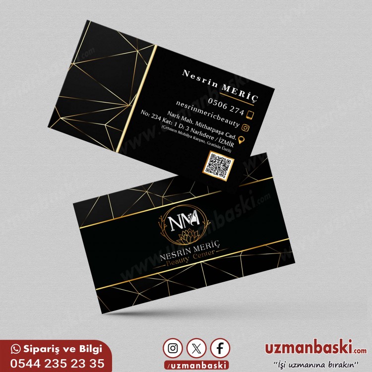 Siyah Gold Güzellik Merkezi Kartvizit Örneği Siyah Gold Güzellik Merkezi Kartvizit Örneği
