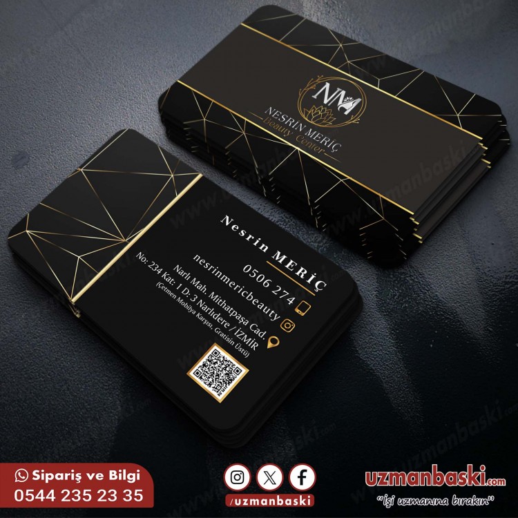 Siyah Gold Güzellik Merkezi Kartvizit Örneği Siyah Gold Güzellik Merkezi Kartvizit Örneği