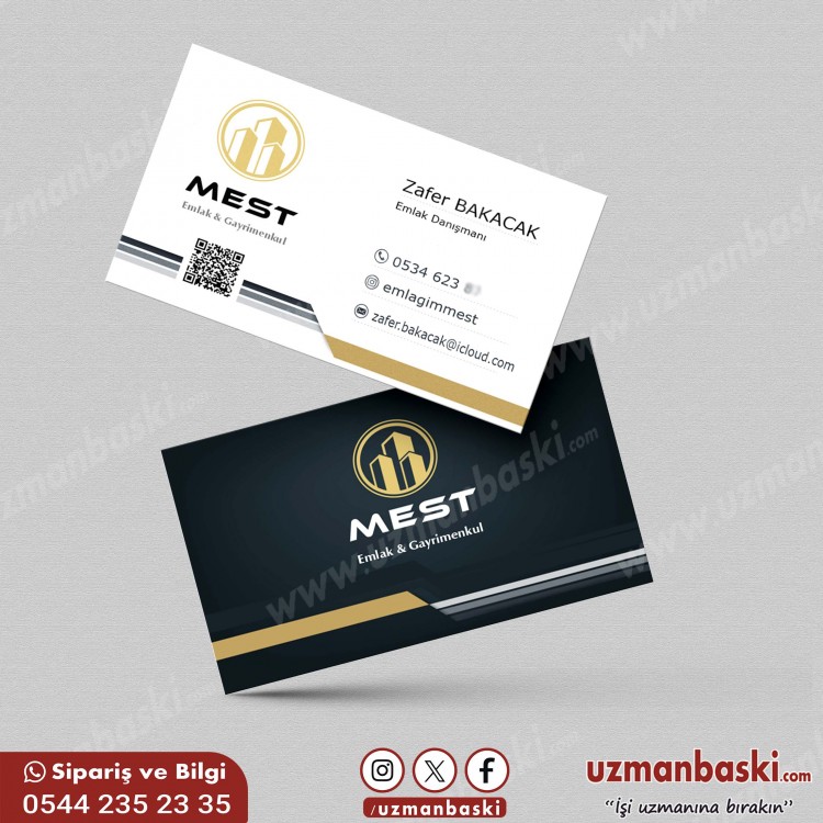 Emlak Kartvizit Örneği Emlak kartvizit tasarımı - kaliteli baskı