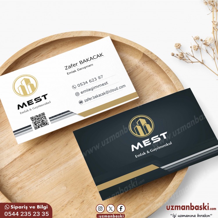 Emlak Kartvizit Örneği Emlak kartvizit tasarımı - kaliteli baskı