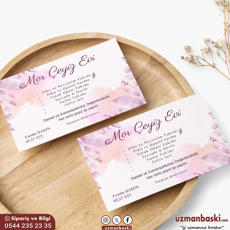 Çeyiz Evi Kartvizit Tasarımı Çeyiz evi kartvizit tasarımı örneği