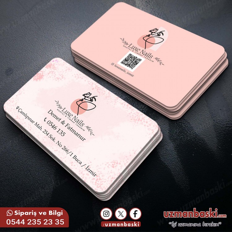 Makyaj ve Tırnak Tasarım Kartvizit Örneği Makyaj ve Tırnak Tasarım Kartvizit Örneği