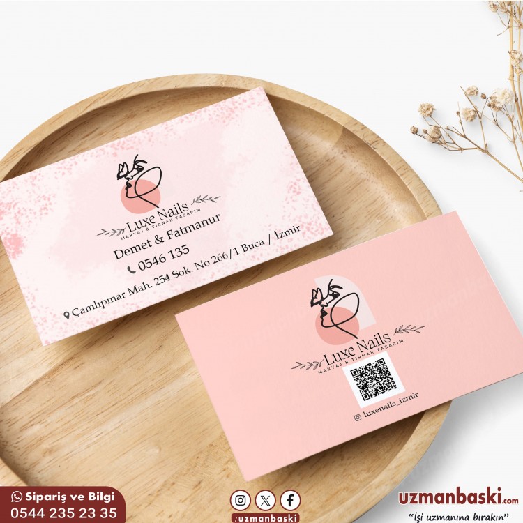 Makyaj ve Tırnak Tasarım Kartvizit Örneği Makyaj ve Tırnak Tasarım Kartvizit Örneği