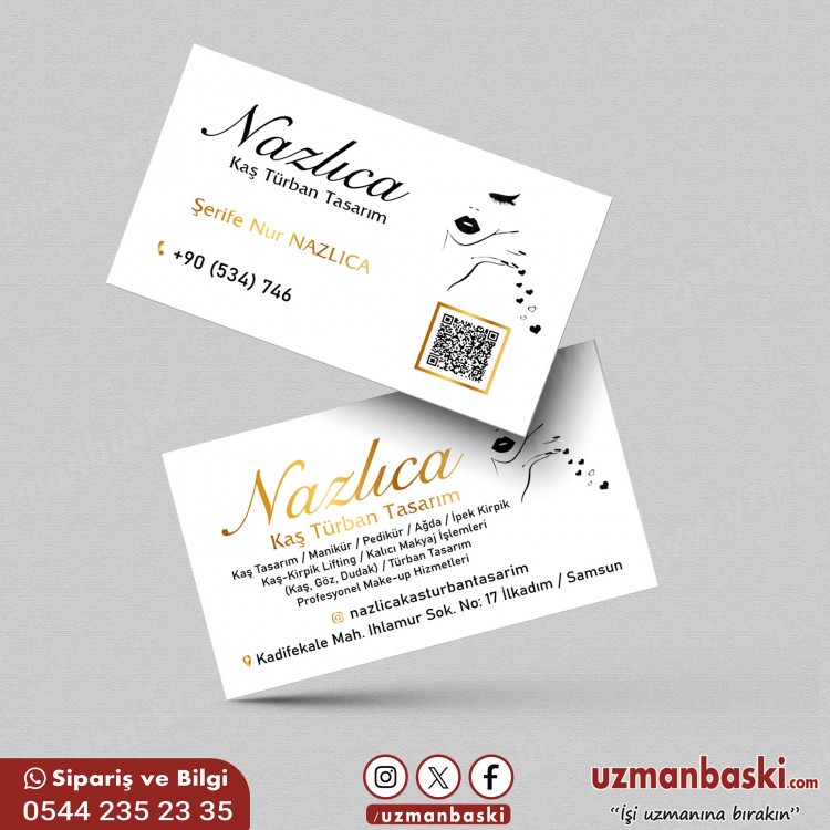 Kaş Türban Tasarım Salonu Kartvizit Örneği Kaş Türban Tasarım Salonu Kartvizit Örneği