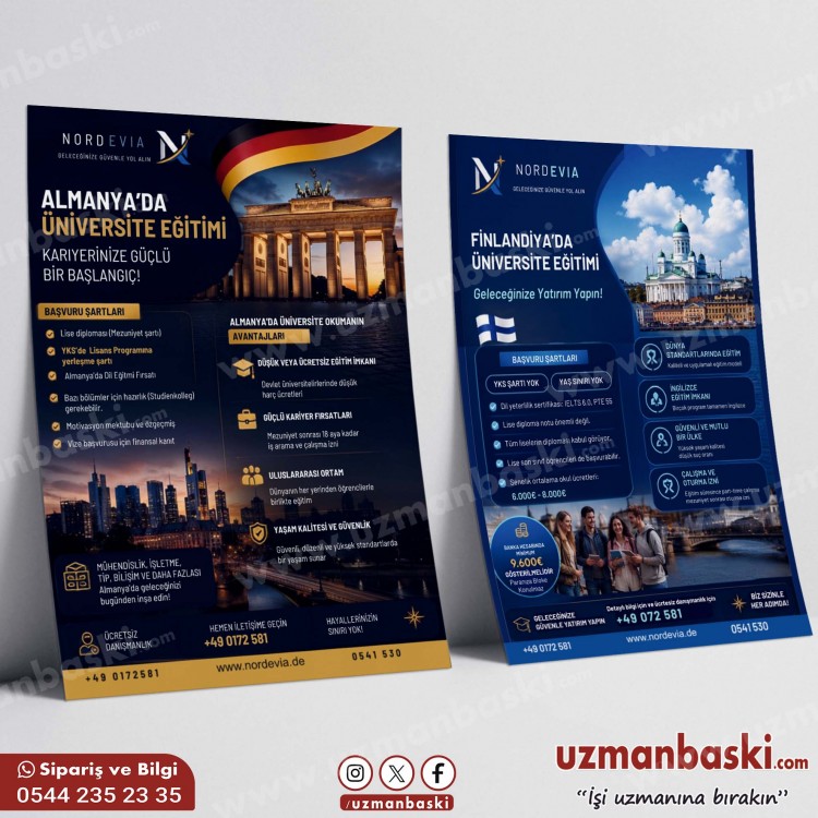 Yurtdışı Eğitim Danışmanlığı Broşür Tasarımı Yurtdışı Eğitim Danışmanlığı Broşür Tasarımı