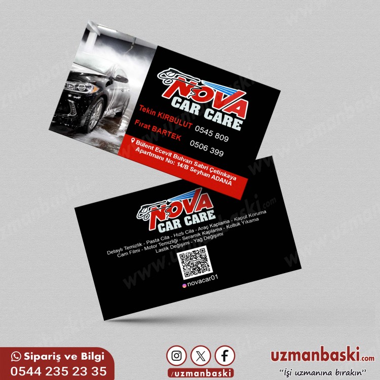 Oto Yıkama Kartvizit Oto yıkama kartvizit tasarımı