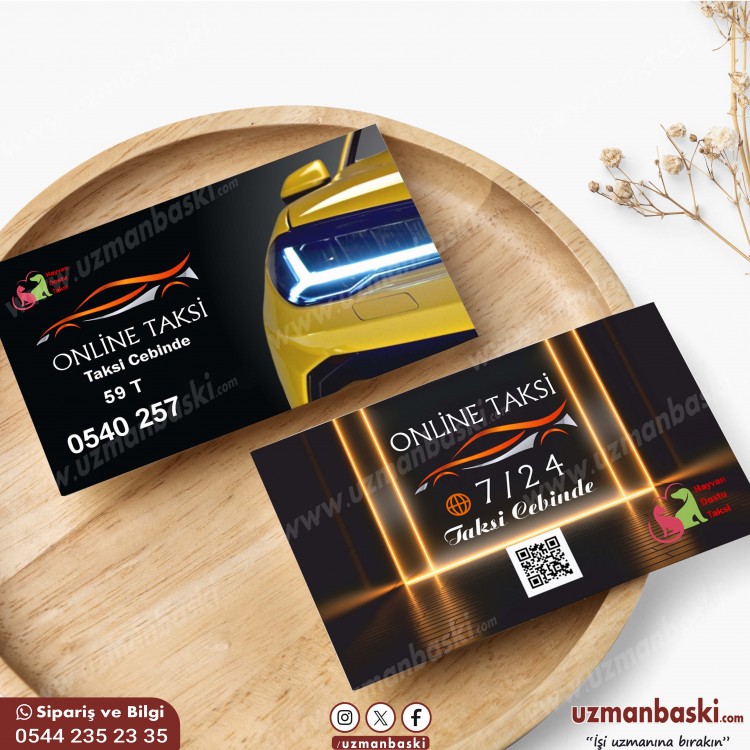 Taksi kartvizit tasarımı örneği