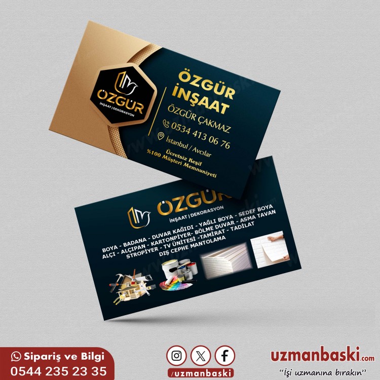 İnşaat ve Dekorasyon Kartvizit Tasarımı İnşaat ve Dekorasyon Kartvizit Tasarımı