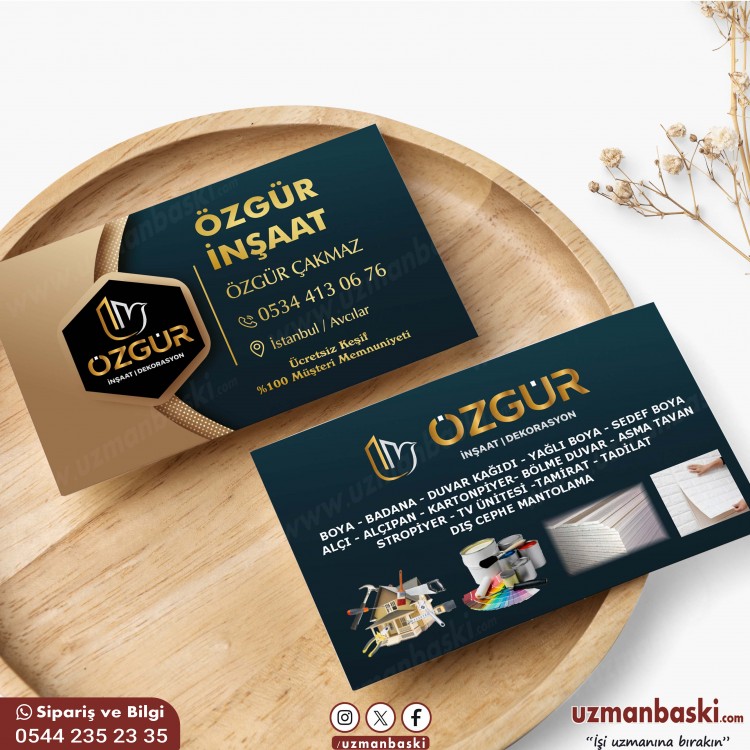 İnşaat ve Dekorasyon Kartvizit Tasarımı İnşaat ve Dekorasyon Kartvizit Tasarımı