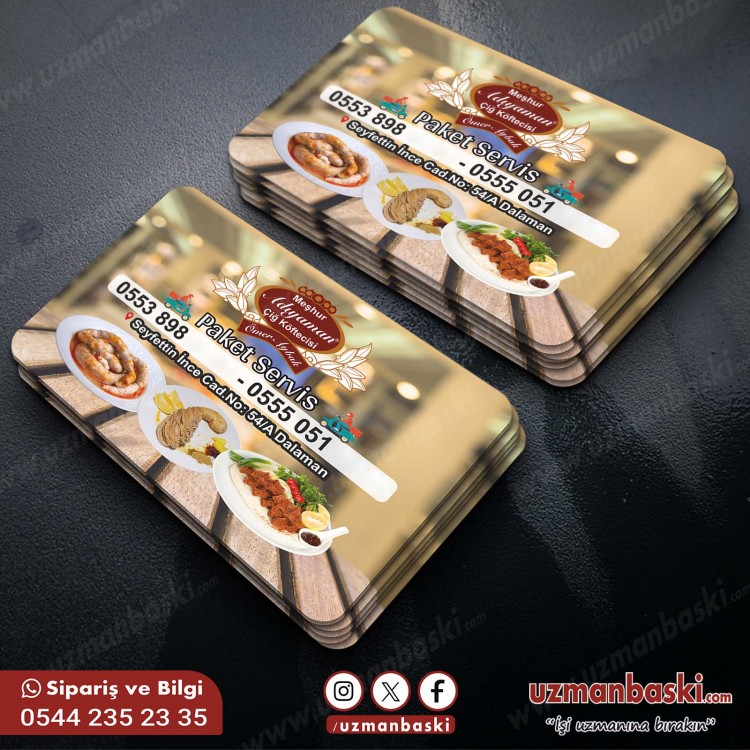 Çiğköfte Paket Servis Kartvizit Tasarımı Çiğköfte Paket Servis Kartvizit Tasarımı