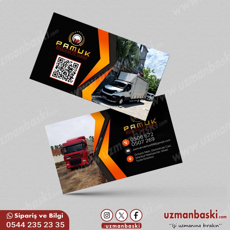 Nakliyat Kartvizit Örneği Nakliyat ve taşımacılık kartvizit tasarımı