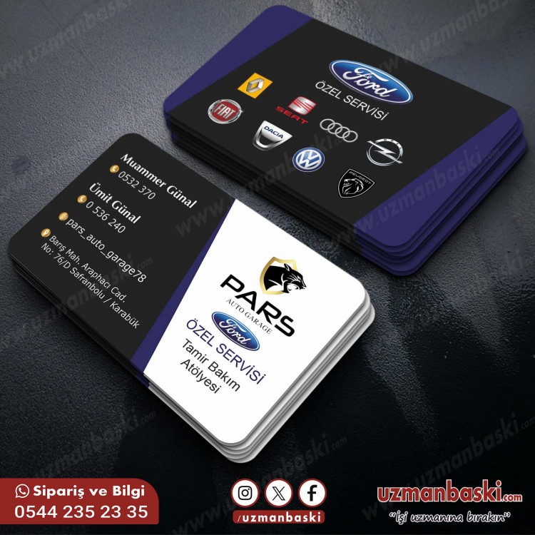 Oto Tamir ve Bakım Kartvizit Tasarımı Oto Tamir ve Bakım Kartvizit Tasarımı