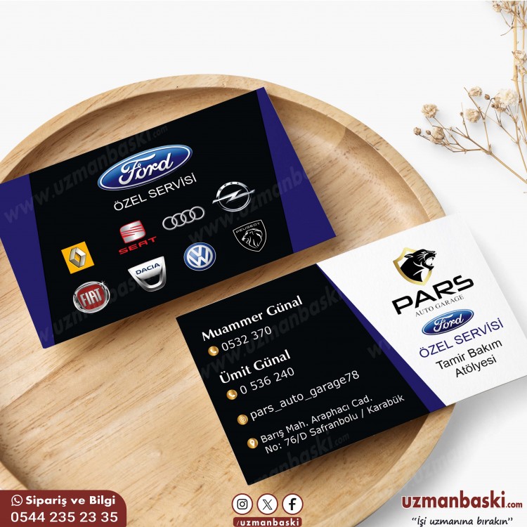 Oto Tamir ve Bakım Kartvizit Tasarımı Oto Tamir ve Bakım Kartvizit Tasarımı