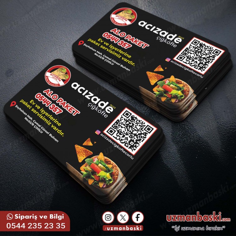 Çiğköfte Alo Paket Kartvizit Tasarımı Çiğköfte Alo Paket Kartvizit Tasarımı