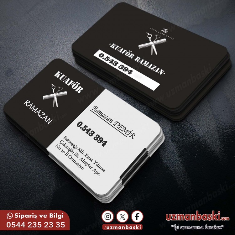 Erkek Kuaförü Kartvizit Örneği Erkek Kuaförü Kartvizit Örneği