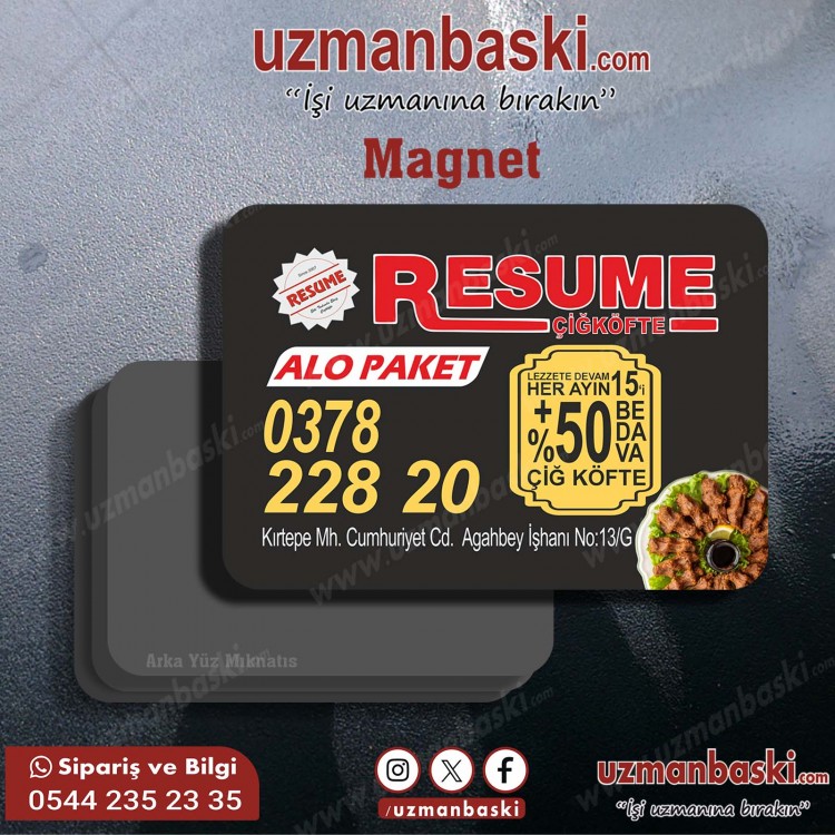Çiğköfte Magnet Tasarımı Çiğköfte Magnet Tasarımı