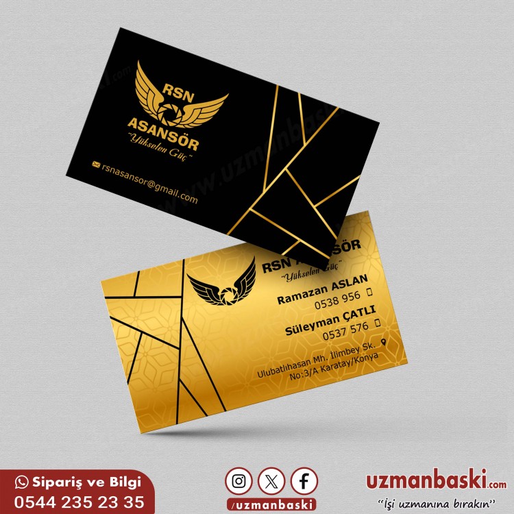 Asansör Kartvizit Tasarımı Örneği