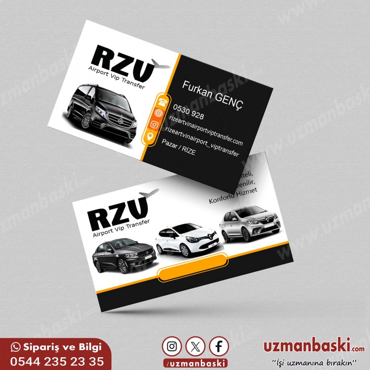 Taksi Kartvizit Tasarımı Taksi kartvizit tasarımı örneği