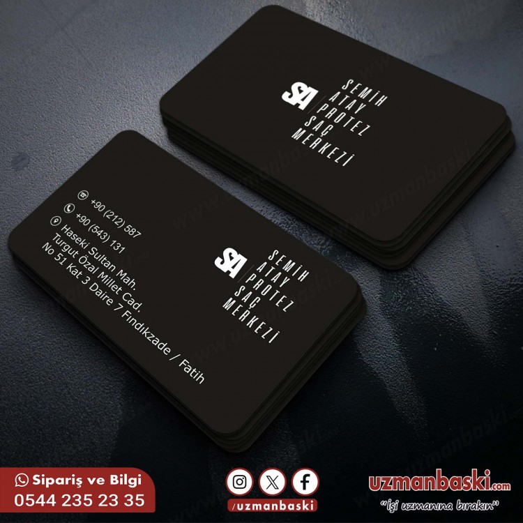 Protez Saç Merkezi Kartvizit Tasarımı Örneği Protez Saç Merkezi Kartvizit Tasarımı Örneği