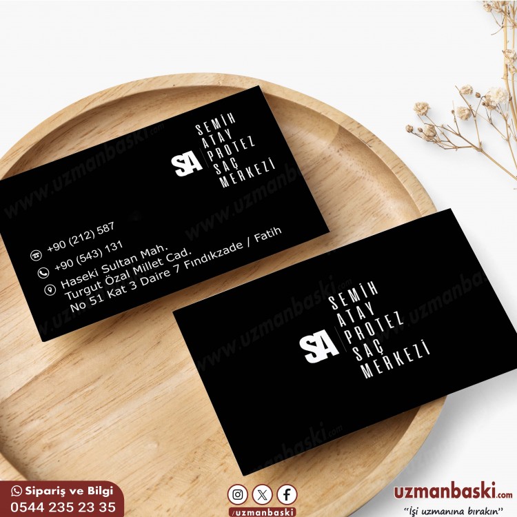 Protez Saç Merkezi Kartvizit Tasarımı Örneği Protez Saç Merkezi Kartvizit Tasarımı Örneği