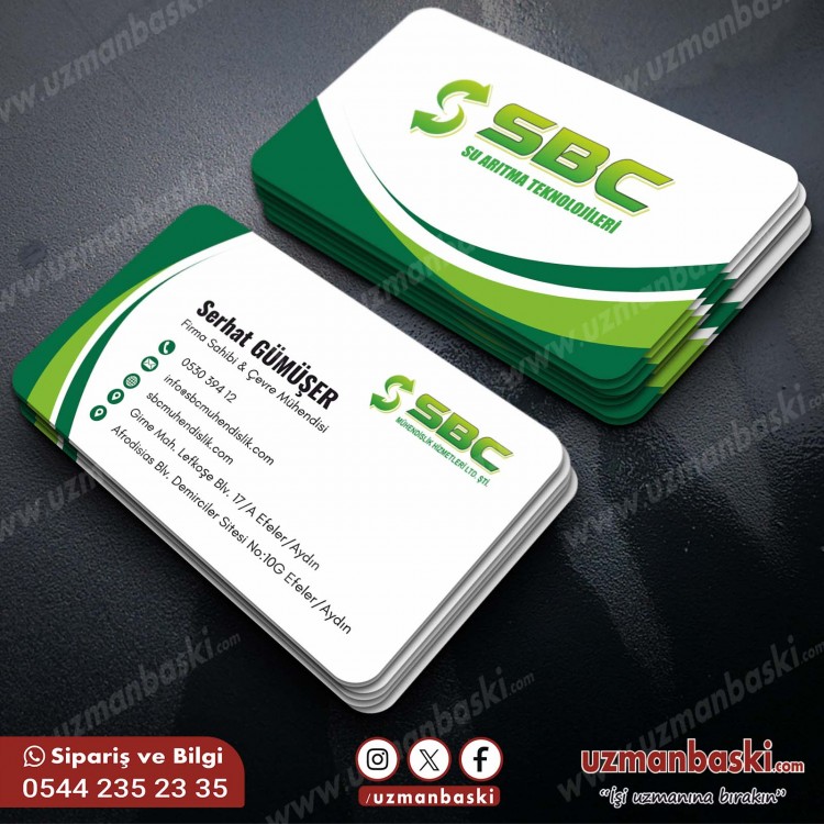 Su Arıtma Sistemleri Kartvizit Tasarımı Su arıtma kartvizit tasarımı, sade ve profesyonel görünüm.