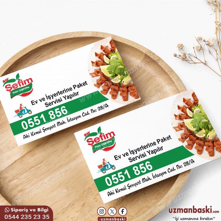 Çiğköfte Kartvizit Tasarım Çiğköfte Kartvizit Tasarım