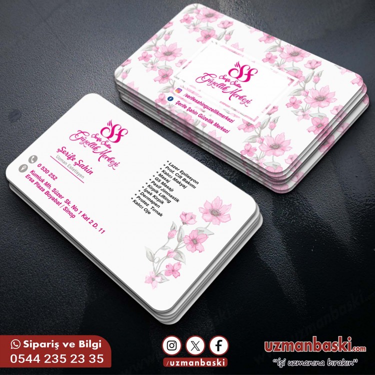 Güzellik ve Estetik Merkezi Kartvizit Örneği Güzellik ve Estetik Merkezi Kartvizit Örneği