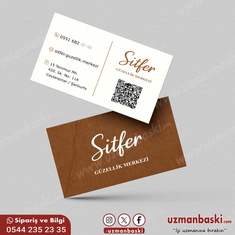 Estetik ve Güzellik Merkezi Kartvizit Örneği